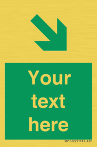 Custom Safe condition: Green Down right arrow